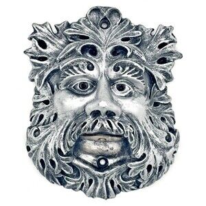 Beer Buddies UK Wall Mounted Celtic Character Bottle Opener‎ Silver "Green Man"